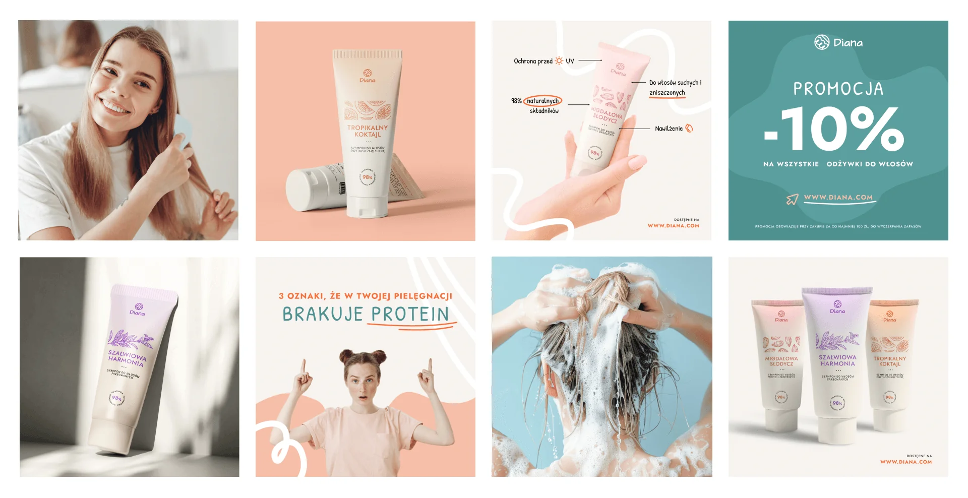 Osiem postów Diana na Instagram: zdjęcia, produkty i promocja -10%