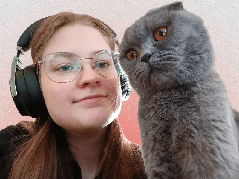 kobieta z kotem
